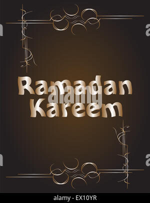 Ramadan Kareem. Zusammensetzung des muslimischen Fastenmonats Schriftzug. Stockfoto