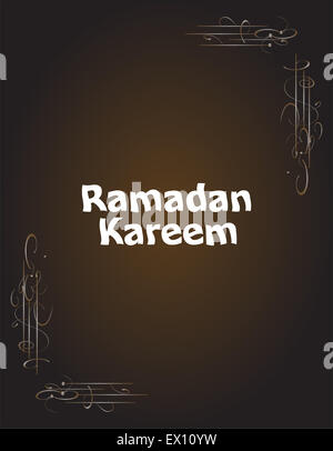 Ramadan Kareem. Zusammensetzung des muslimischen Fastenmonats Schriftzug. Stockfoto