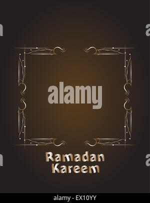 Ramadan Kareem. Zusammensetzung des muslimischen Fastenmonats Schriftzug. Stockfoto