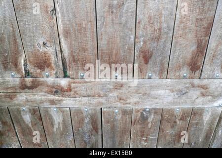 Nahaufnahme Bild von einer alten Holztür Stockfoto