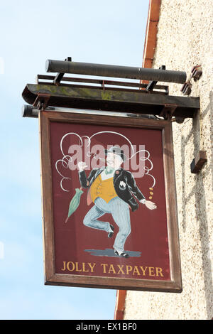 Steuerzahler Pub Schild Copnor Portsmouth Hampshire UK Bt Künstler PJ Oldreive Jolly Stockfoto