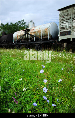 Das Heizhaus Eisenbahn Museum Strasshof Österreich Kesselwagen Stockfoto