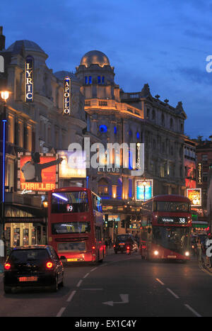 Shaftesbury Avenue in Londons West End Theater. Stockfoto