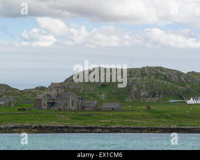 Iona Abbey von Fähre Inneren Hebriden Argyll und Bute Scotland Scottish Heritage Center des gälischen Mönchtums für vier Jahrhunderte bewahrt Stockfoto