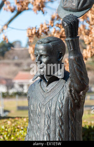 Statue von Sir Donald Bradman, im Cricket Museum in Bowral, südlichen Highalnds, new-South.Wales, Australien Stockfoto