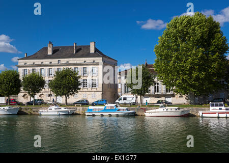 Charente Fluß, Jarnac, Poitou-Charentes, Süd-west Frankreich Stockfoto