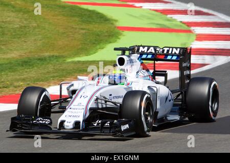 Silverstone im Vereinigten Königreich. 4. Juli 2015. Formel 1 British Grand Prix qualifizieren. Felipe Massa, Williams Martini Racing. Bildnachweis: Aktion Plus Sport/Alamy Live-Nachrichten Stockfoto
