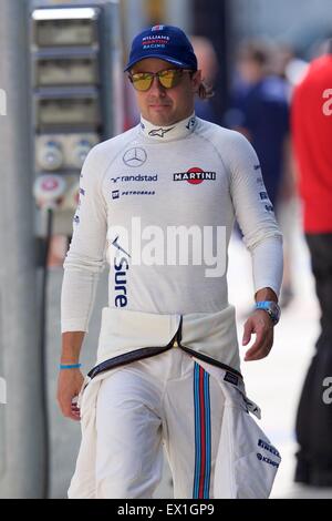 Silverstone im Vereinigten Königreich. 4. Juli 2015. Formel 1 British Grand Prix qualifizieren. Felipe Massa, Williams Martini Racing. Bildnachweis: Aktion Plus Sport/Alamy Live-Nachrichten Stockfoto