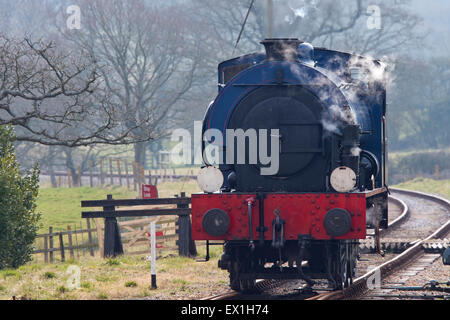 Sattel-Tank Dampflokomotive, Isle Of Wight, England, UK. Stockfoto