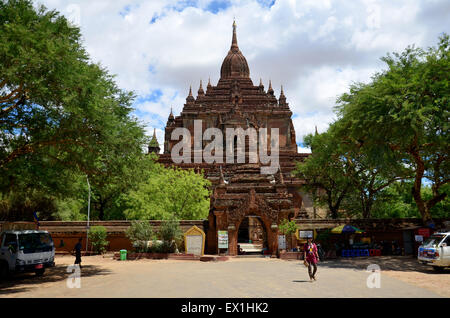 Htilominlo Tempel ist ein buddhistischer Tempel in Bagan gelegen (ehemals heidnischen), in Birma/Myanmar. Stockfoto