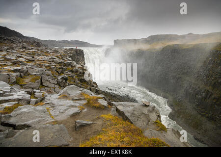 Landschaft des Dettifoss-Wasserfall in Nordisland Stockfoto