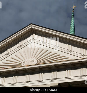 Giebel des unabhängige Presbyterianische Kirche, Bull St, Savannah, Georgia, USA Stockfoto
