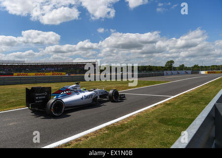 Silverstone im Vereinigten Königreich. 4. Juli 2015. Felip Massa (BRA), Williams F1 Team, bei den Briten Formel eine (F1) Grand Prix in Silverstone Rennstrecke, Norhamptonshire, UK. Bildnachweis: Kevin Bennett/Alamy Live-Nachrichten Stockfoto
