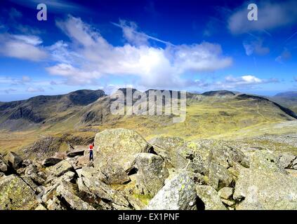 Die Scafells vom Nordwestgrat Stockfoto