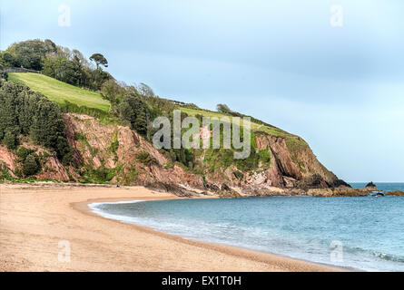 Blick über den Blackpool Sands Beach in der Nähe von Dartmouth, Devon, England Stockfoto