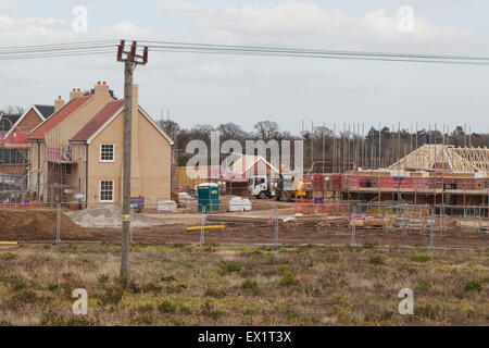 Neubaugebiet. Wroxham. Norfolk. Grünen Wiese. East Anglia. England. VEREINIGTES KÖNIGREICH. Stockfoto
