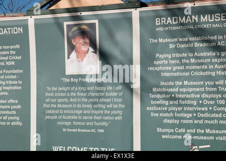 Sir Donald Bradman Cricket Museum in Bowral, südlichen Highlands, new-South.Wales, Australien Stockfoto