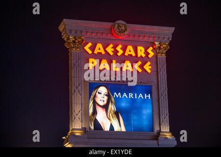 Mariah Carey anzeigen Plakat im Caesars Palasthotel in Las Vegas Stockfoto
