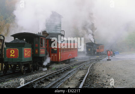 Mount Washington Cog Railway, White Mountains, Newhampshire, Vereinigte Staaten von Amerika Stockfoto