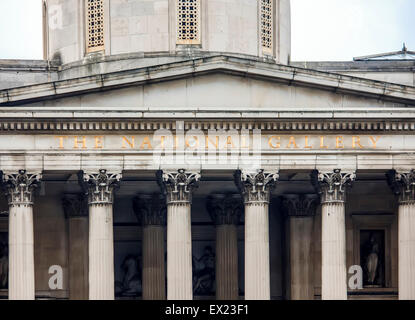 Melden Sie die National Gallery in London, Großbritannien Stockfoto