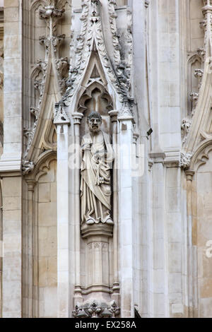 Westfassade, Westminster Abbey, London Stockfoto