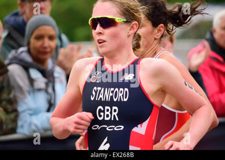 Non Stanford laufen an einem triathlon Stockfoto