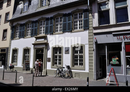 Der Geburtsort von Karl Marx in Trier, Deutschland, ist heute ein Museum zu seinem Leben und Werk gewidmet. Stockfoto