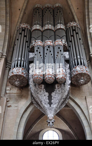 Die Orgelpfeifen in der Cathedral of Saint Peter, Trier, Deutschland. Stockfoto