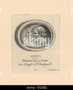 Klassische Porträt des Silen in der griechischen Mythologie, Silenus