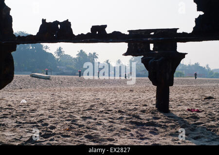 Beachcleaning, Citybeach, der alten Mole, Alleppey Stadtstrand, Kerala, Südindien, Indien, Asien, Kolonialzeit, Geschichte von Indien Stockfoto