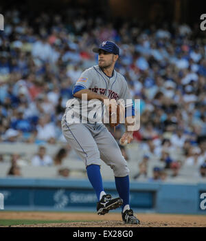 Los Angeles USA ca. 4. Juli 2015. NY Mets während MLB Spiel zwischen den LA Dodgers und die New York Mets im Dodgers Stadion Los Angeles Kalifornien Thurman James/CSM/Alamy Live News Stockfoto