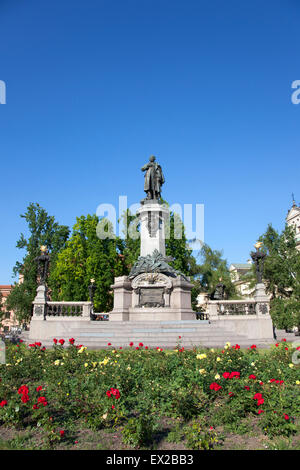 Denkmal der großen polnischen Dichter Adam Mickiewicz in Warschau, Polen Stockfoto