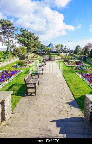 Marine Parade Gardens Clacton auf Meer Essex UK Stockfoto