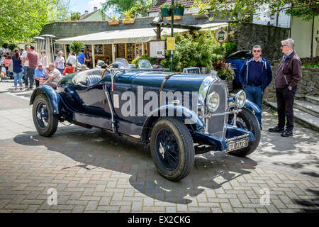Hotchkiss Paris Sport 1931 in Kingsbridge Classic Car Show 2015 blau Stockfoto