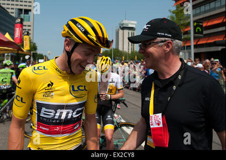 Utrecht, Niederlande. 4. Juli 2015. Rohan Dennis sticht vor der Stufe 2 der Utrechter 2015 Tour De France zu Zelande. Bildnachweis: Aktion Plus Sport/Alamy Live-Nachrichten Stockfoto