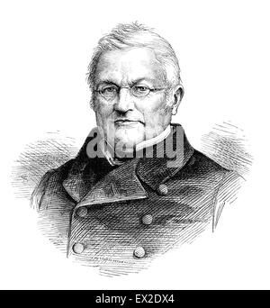 Marie Joseph Louis Adolphe Thiers (1797-1877) war ein französischer Politiker und Historiker. Kupferstich von Magazin Forr Och Nu, 1876. Stockfoto