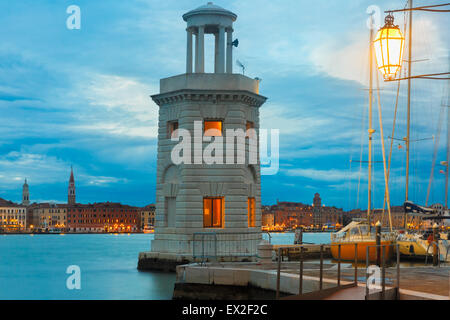 Leuchtturm auf der Insel San Giorgio Maggiore, Venedig Stockfoto