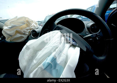 Airbags im Auto Stockfoto