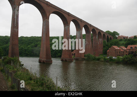 Aquädukt,Fluss,Esk,Whitby,Norden,Yorkshire,Aquädukt,Fluss,Esk,Whitby,Norden,Yorkshire natürliche Beleuchtung, Naturlandschaft, ungefiltert Stockfoto