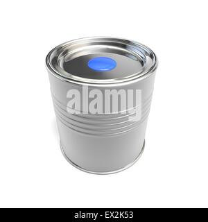 Geschlossene Bank mit blauer Farbe. Isolierten weißen Hintergrund Stockfoto