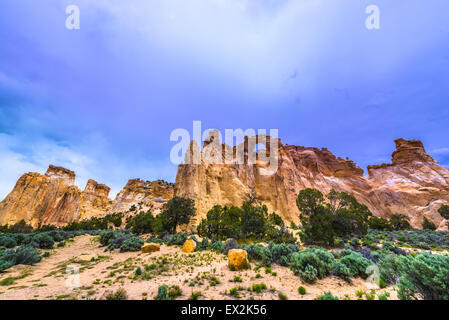 Grosvenor Arch Sandstein Doppelbogen befindet sich im Grand Staircase-Escalante National Monument Stockfoto