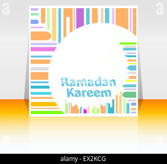 Ramadan Kareem. Zusammensetzung des muslimischen Fastenmonats Schriftzug. Stockfoto