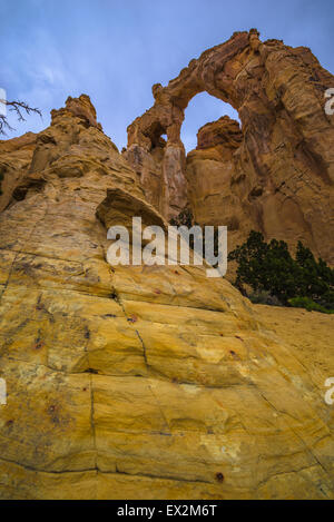 Grosvenor Arch Sandstein Doppelbogen befindet sich im Grand Staircase-Escalante National Monument Stockfoto