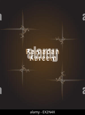 Ramadan Kareem. Zusammensetzung des muslimischen Fastenmonats Schriftzug. Stockfoto