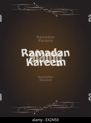 Ramadan Kareem. Zusammensetzung des muslimischen Fastenmonats Schriftzug. Stockfoto