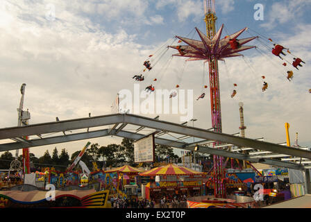 Fahrten und Vergnügungen auf Royal Adelaide Show, South Australia. Stockfoto