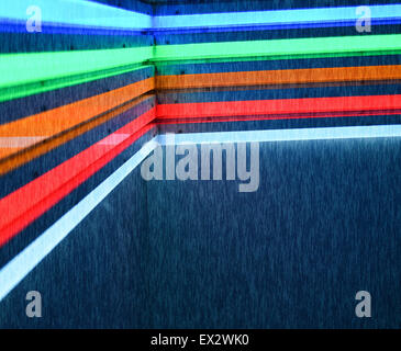 Neon Rainbow Lines Background. Stockfoto
