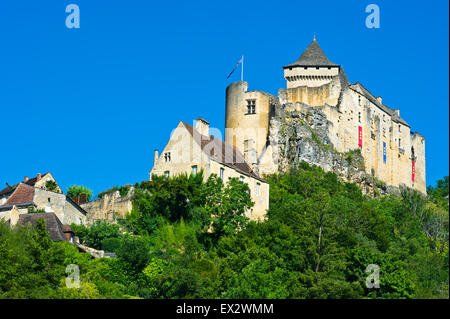 Chateau de Castelnaud, Dordogne, Aquitaine, Frankreich Stockfoto