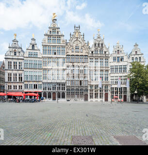 Belgien, Antwerpen, Gilden-Hallen auf dem großen Marktplatz Stockfoto