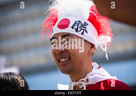 Vancouver, Kanada - 5. Juli 2015: Fans vor der WM-Endspiel zwischen den USA und Japan bei der FIFA Frauen WM Kanada 2015 im BC Place Stadium. Stockfoto